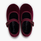 Pisamonas burgundy velvet Mary Jane - Mi Nina Kids