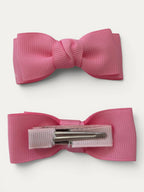 Fuchsia grosgrain bow hair clip for girls