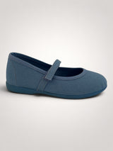 Misty Blue Mary Jane Canvas - Mi Nina Kids
