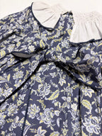 Clara Paisley Blue Dress With Paisley Print - Mi Nina Kids
