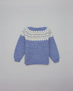 Boy’s merino wool jumper with contrasting jacquard pattern