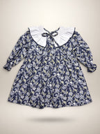 Clara Paisley Blue Dress With Paisley Print - Mi Nina Kids