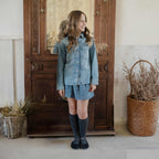 Pisamonas grey velvet barefoot Mary Janes - Mi Nina Kids