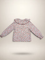 Pink Blouse With Floral Print - Mi Nina Kids