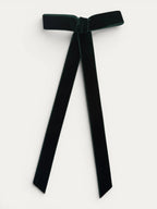 Long Fine Velvet Ribbon Bow - Mi Nina Kids