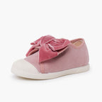 Pisamonas pink velvet bow trainers - Mi Nina Kids