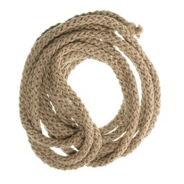 Long braided cotton hair cord for girls in Camel; warm tone, elegant braided design, made in Spain and shipped from Switzerland.
