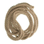 Long braided cotton hair cord for girls in Camel; warm tone, elegant braided design, made in Spain and shipped from Switzerland.