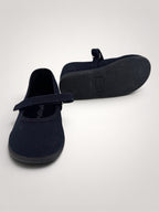 Navy Blue Mary Jane Canvas - Mi Nina Kids
