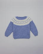 Boy’s merino wool jumper with contrasting jacquard pattern
