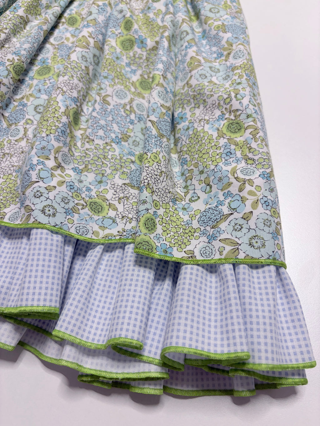 Lucia Green Dress With Green Gingham Petticoat