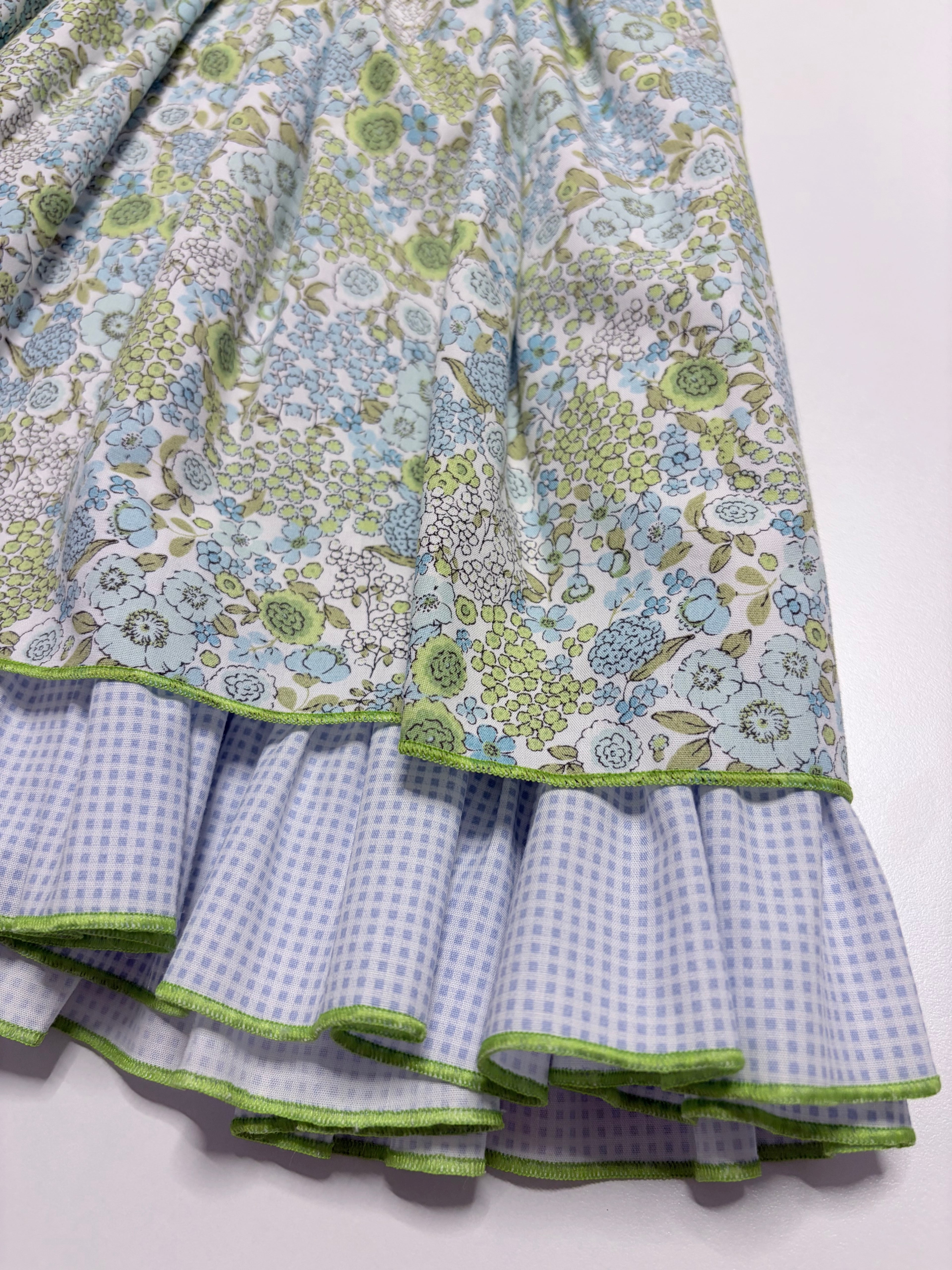 Lucia Green Dress With Green Gingham Petticoat