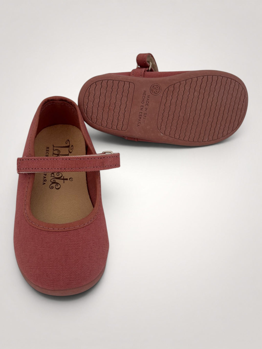 Mute Terracotta Rose Mary Jane Canvas