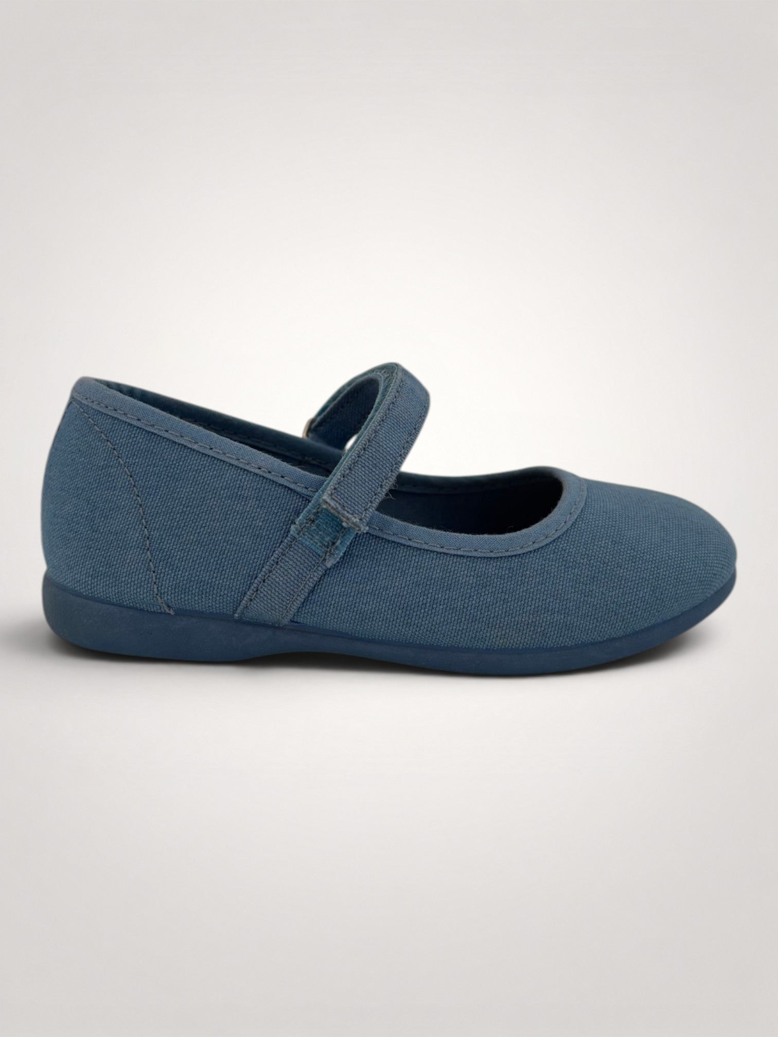 Soft Slate Blue Mary Jane Canvas