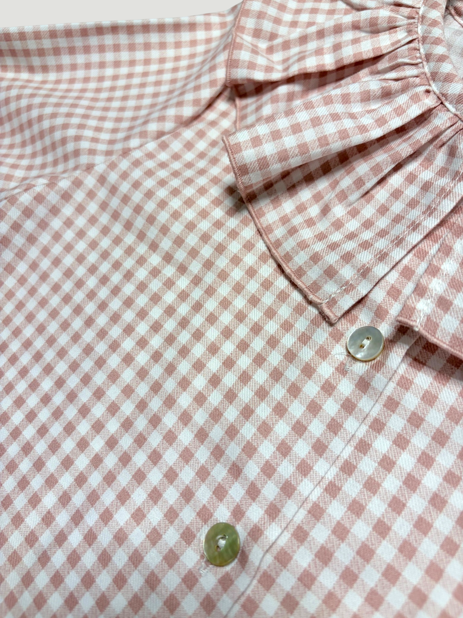 Pink Blouse With Gingham Print