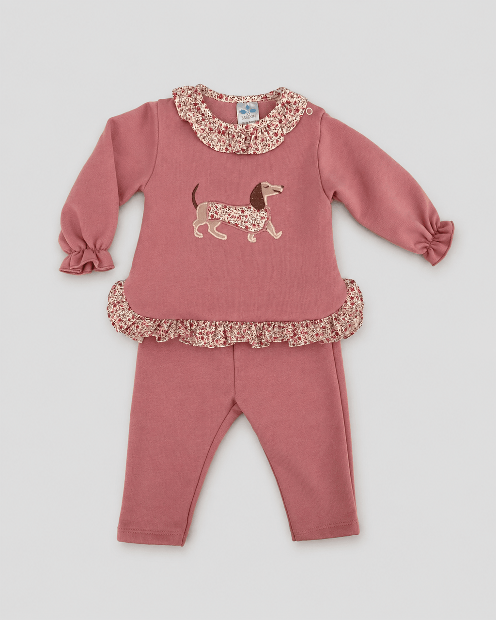 Baby Pink Embroidered Set - Mi Nina Kids