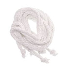 Long braided cotton hair cord for girls in White; soft texture and elegant braided design, made in Spain and shipped from Switzerland.