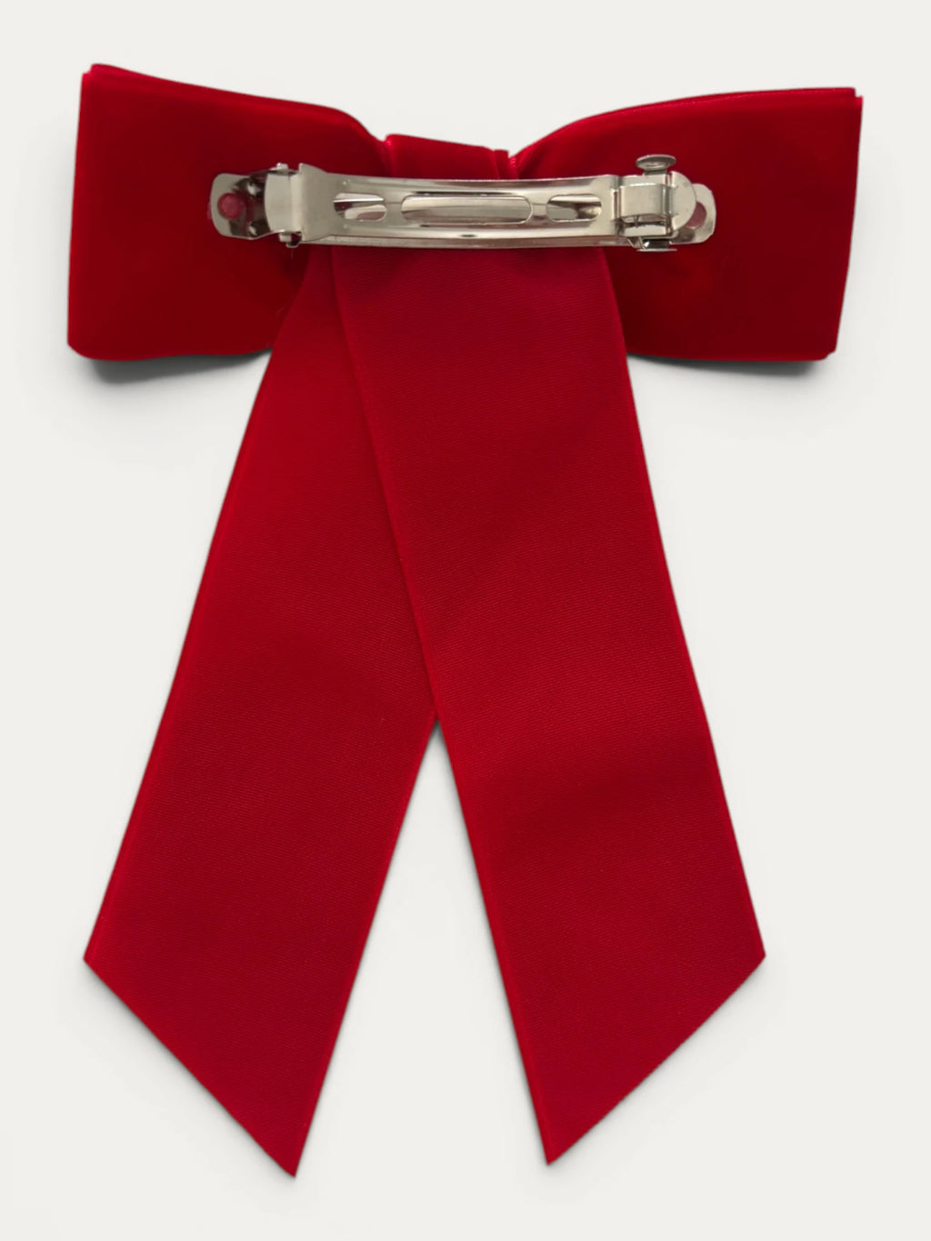 Wide Velvet Bow Clip - Mi Nina Kids