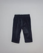Navy corduroy boys trousers with welt pockets