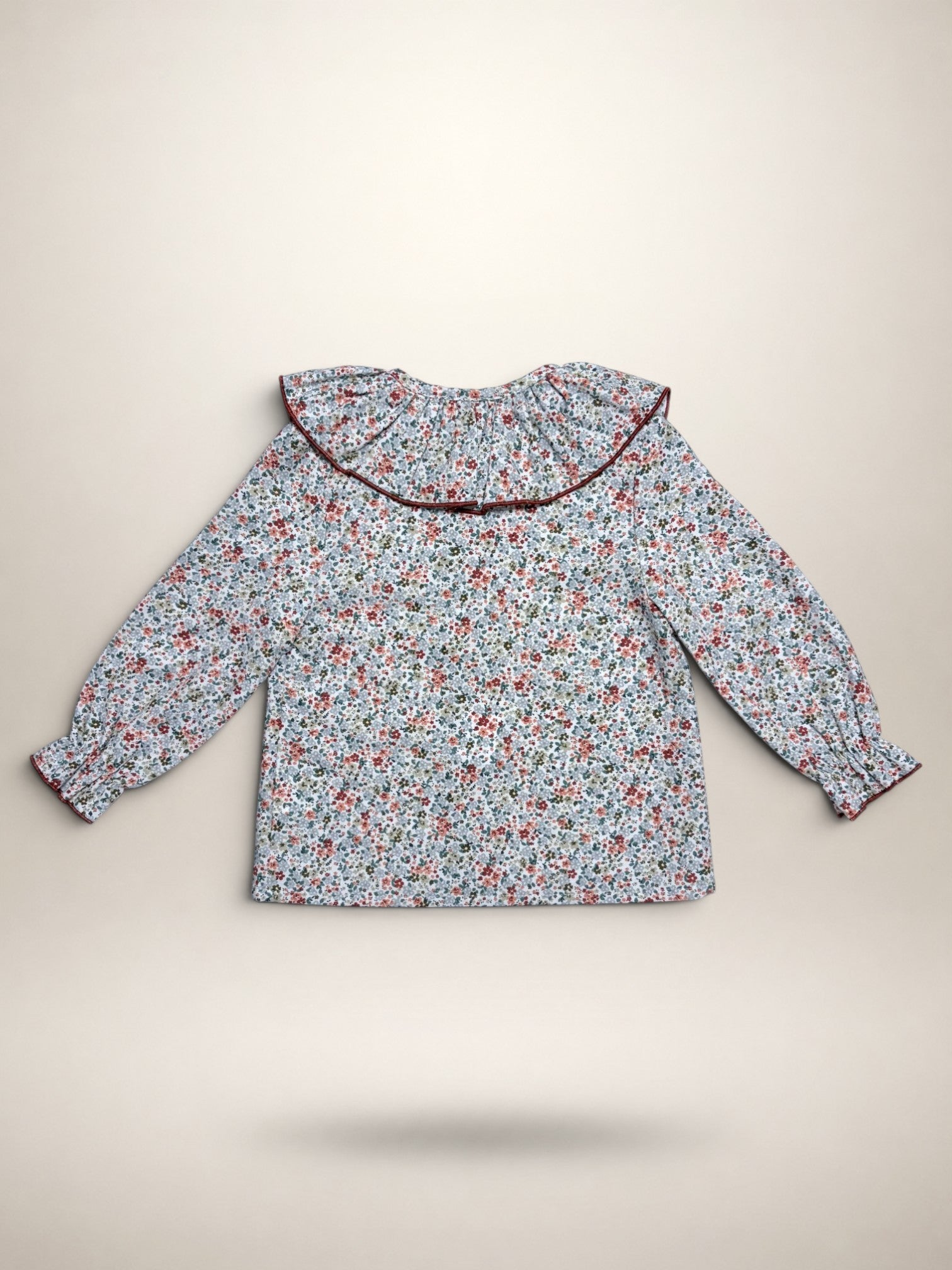 White Blouse With Floral Print