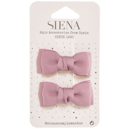 French Rose grosgrain bow hair clip for girls