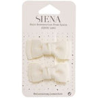 Cream grosgrain bow hair clip for girls