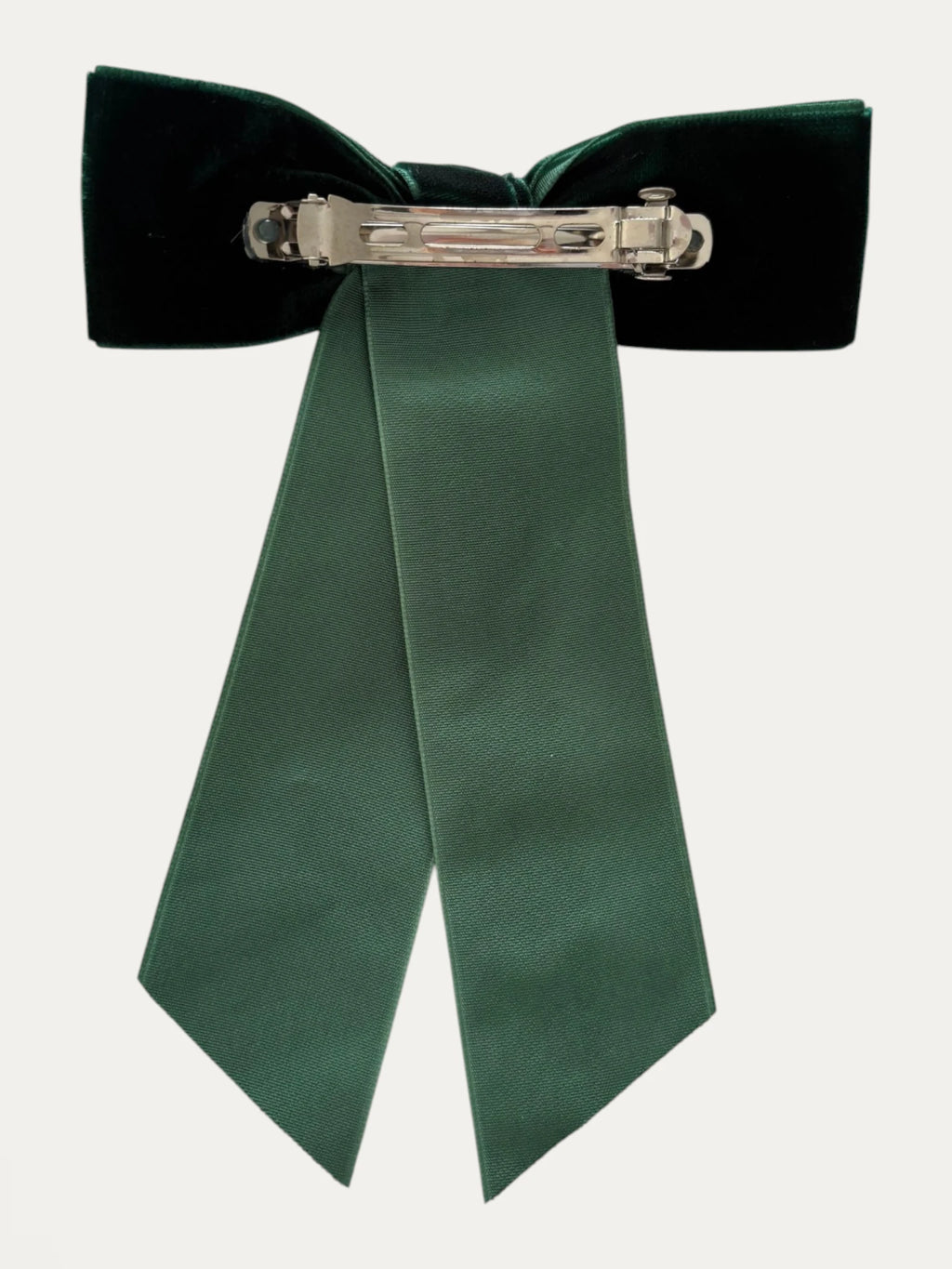 Wide Velvet Bow Clip - Mi Nina Kids