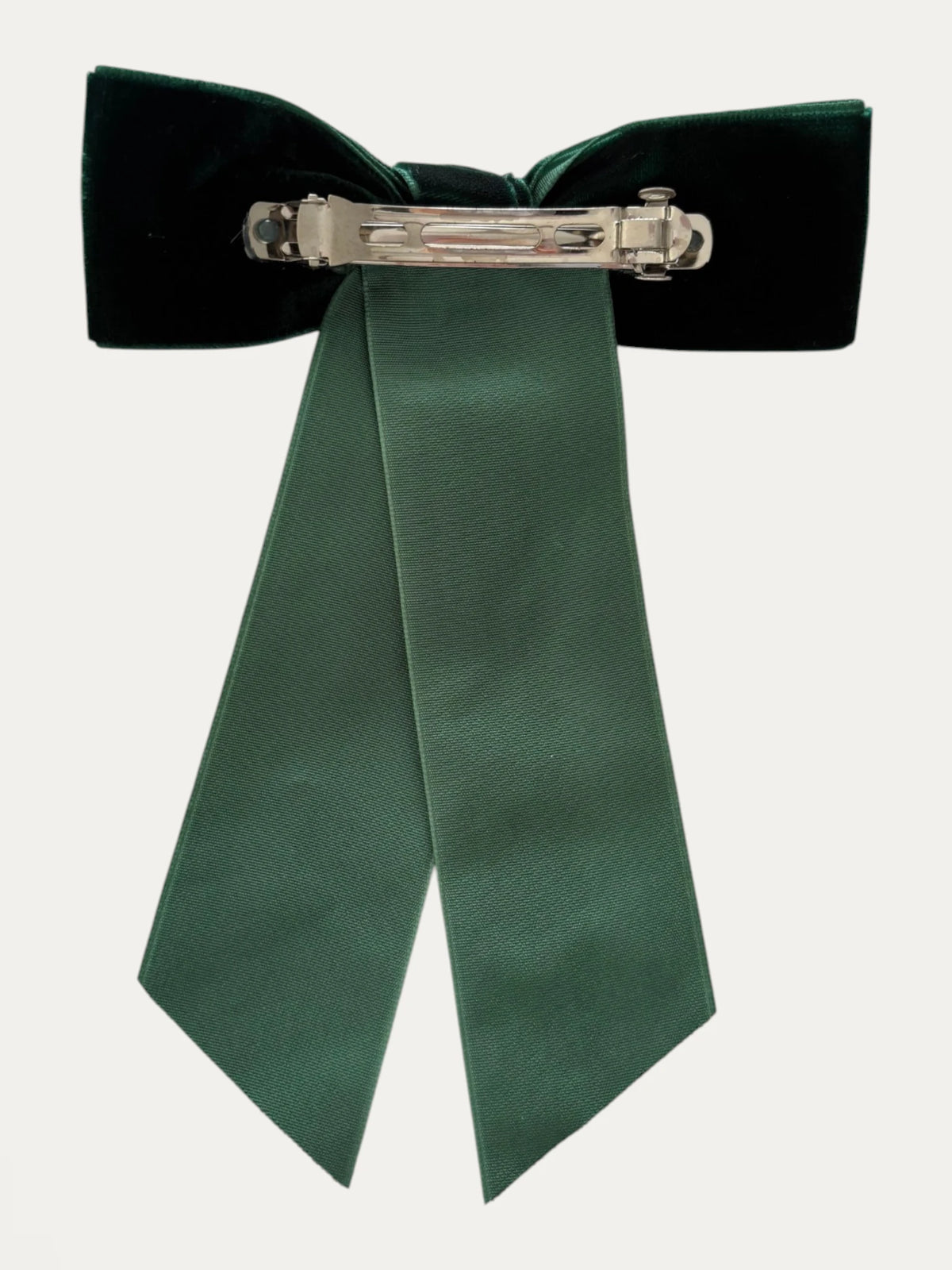 Wide Velvet Bow Clip - Mi Nina Kids
