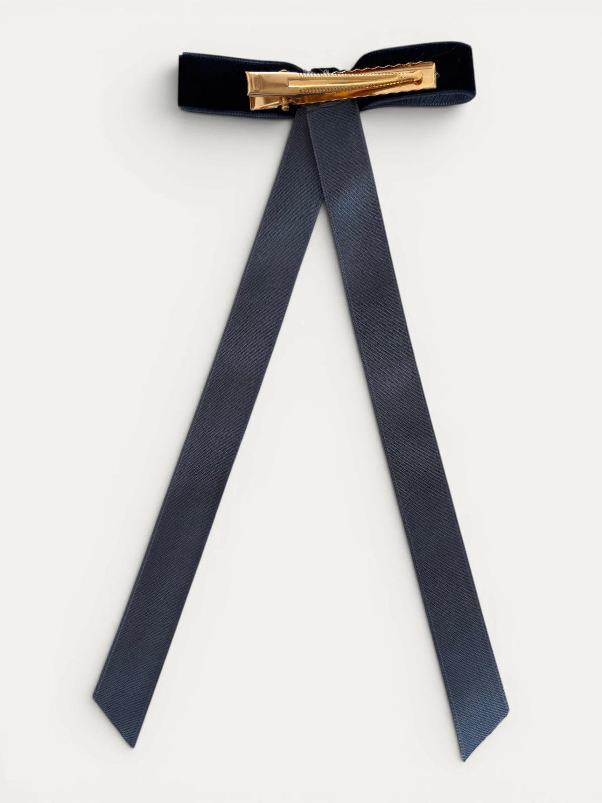 Long Fine Velvet Ribbon Bow - Mi Nina Kids