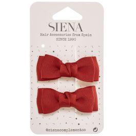 Red grosgrain bow hair clip for girls