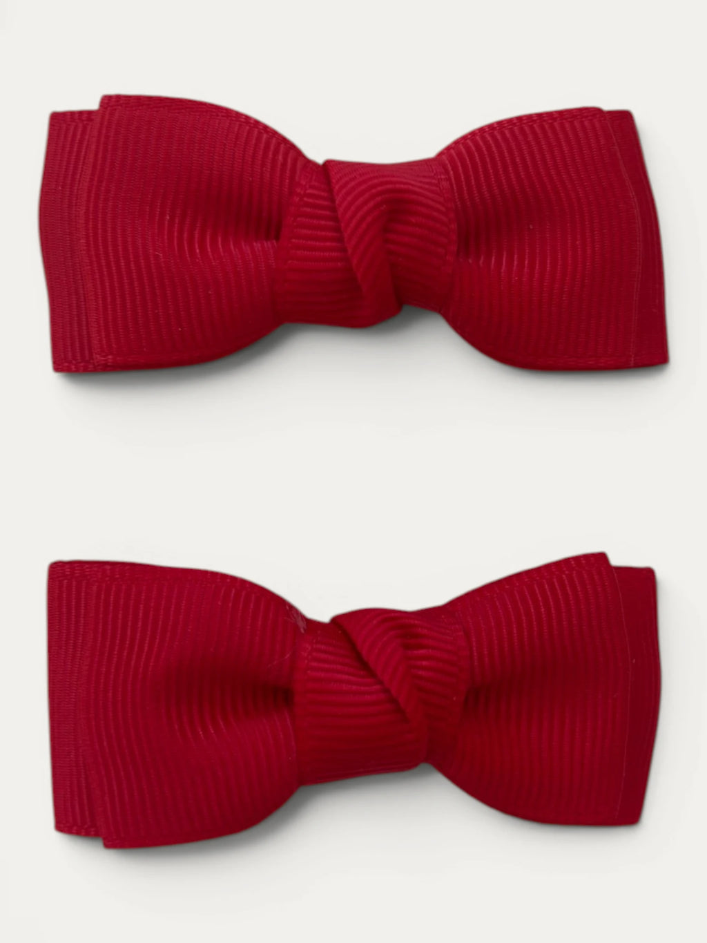 Red grosgrain bow hair clip for girls