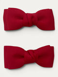 Red grosgrain bow hair clip for girls