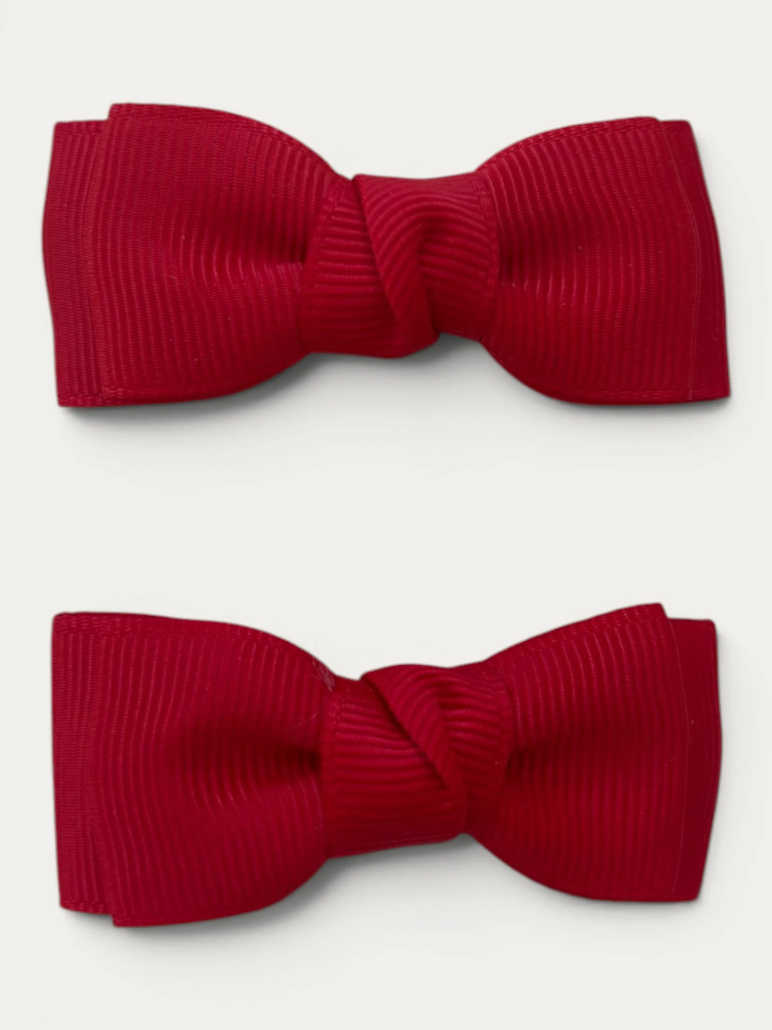 Red grosgrain bow hair clip for girls