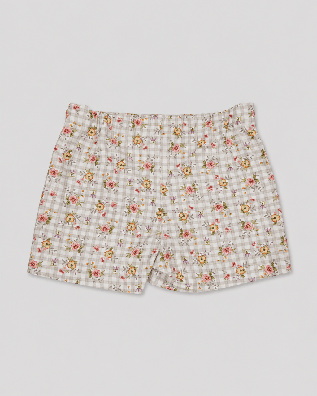 Checkered Floral Skort - Mi Nina Kids