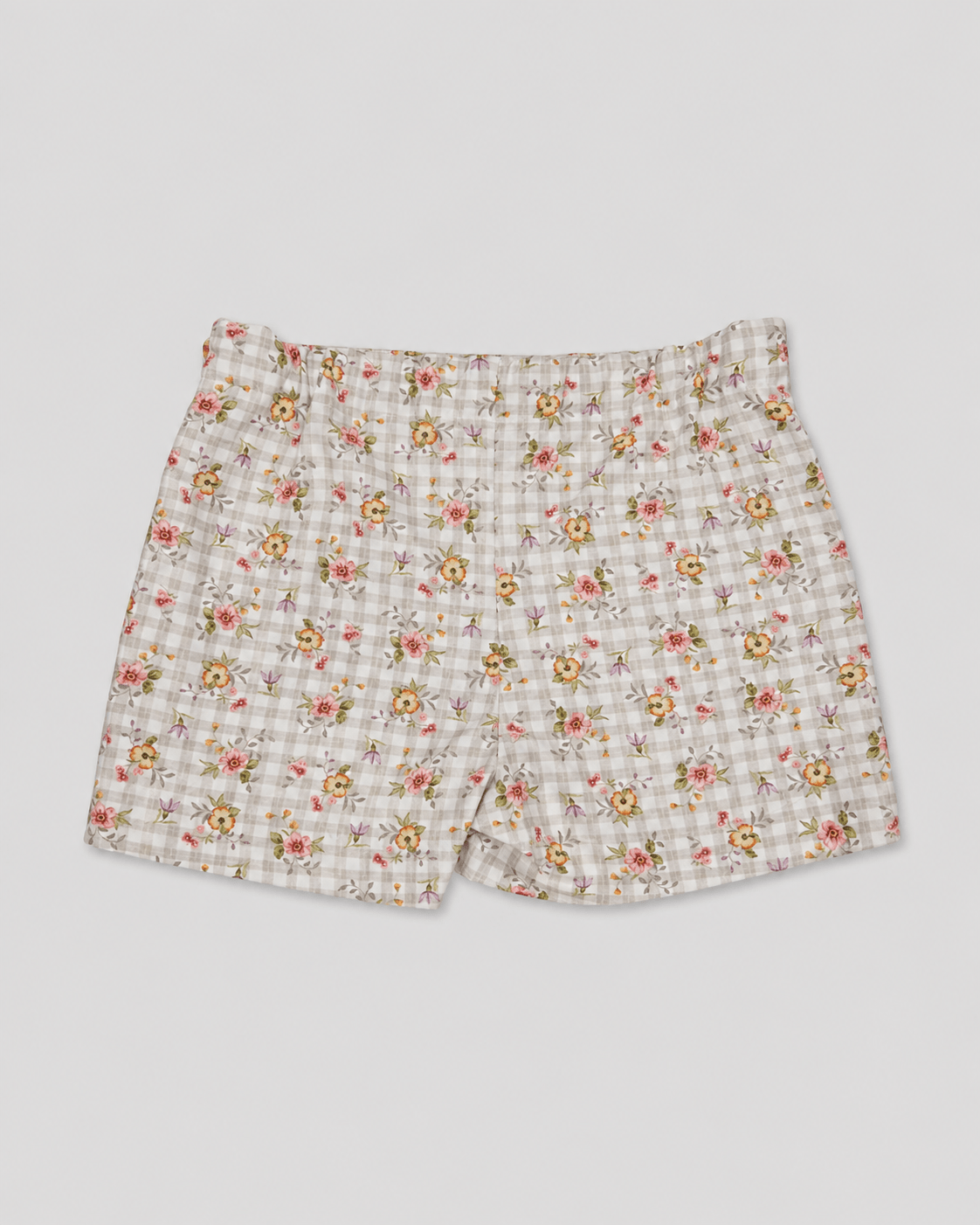 Checkered Floral Skort - Mi Nina Kids