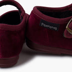 Pisamonas burgundy velvet Mary Jane - Mi Nina Kids