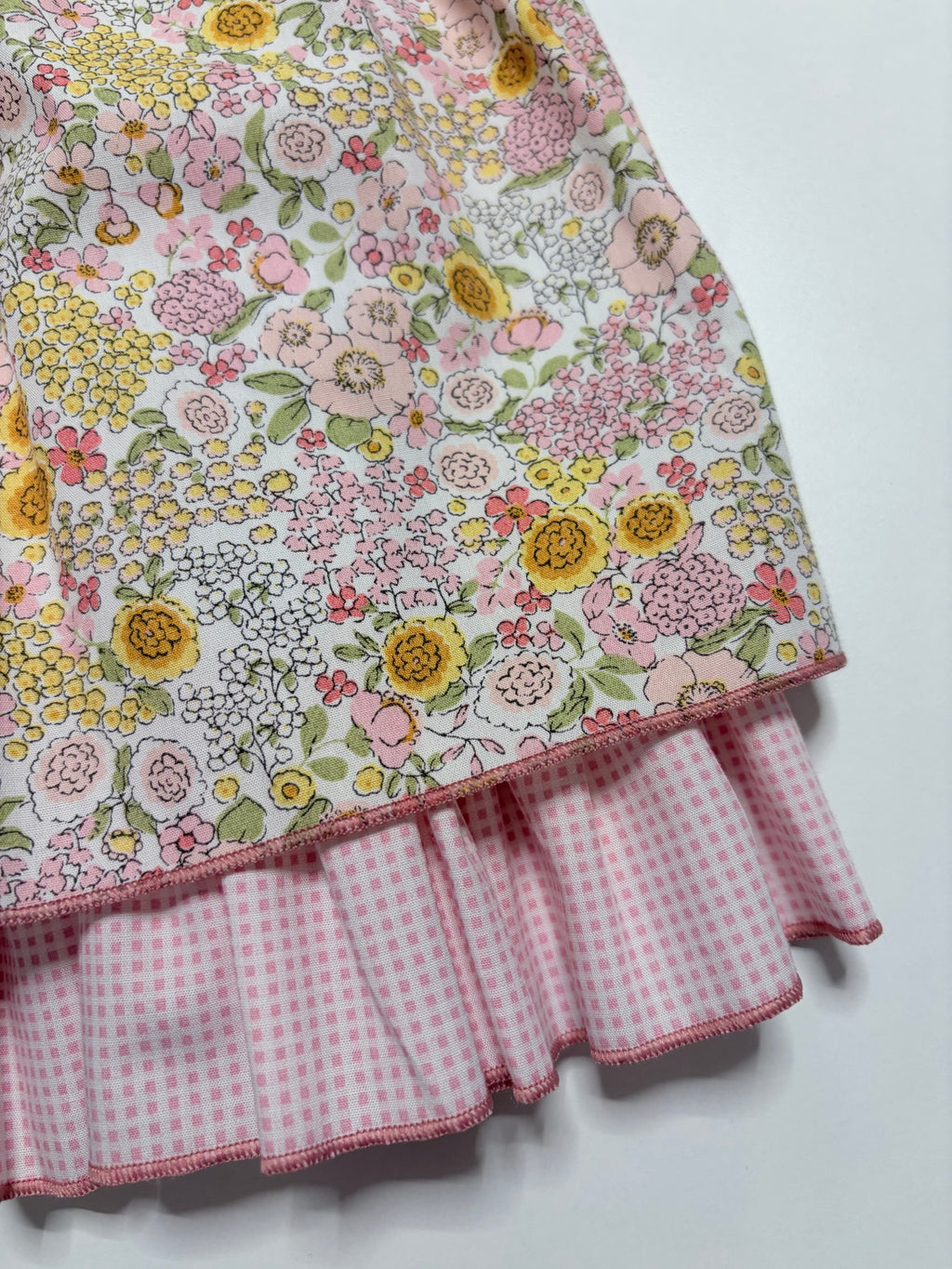 Lucia Pink Dress With Pink Gingham Petticoat