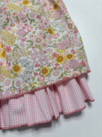 Lucia Pink Dress With Pink Gingham Petticoat - Mi Nina Kids