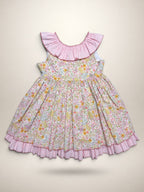 Lucia Pink Dress With Pink Gingham Petticoat - Mi Nina Kids
