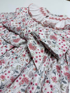 Claudia White Smocked Dress With Floral Print - Mi Nina Kids