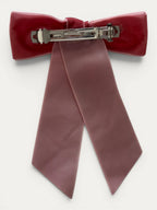 Wide Velvet Bow Clip - Mi Nina Kids