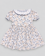 Smocked Dress With Hedgehog Print