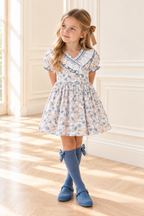 Smocked Dress With Hedgehog Print