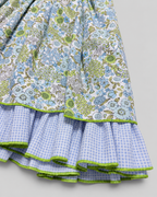 Vestido Verde Lucia con Enagua de Cuadros Verdes