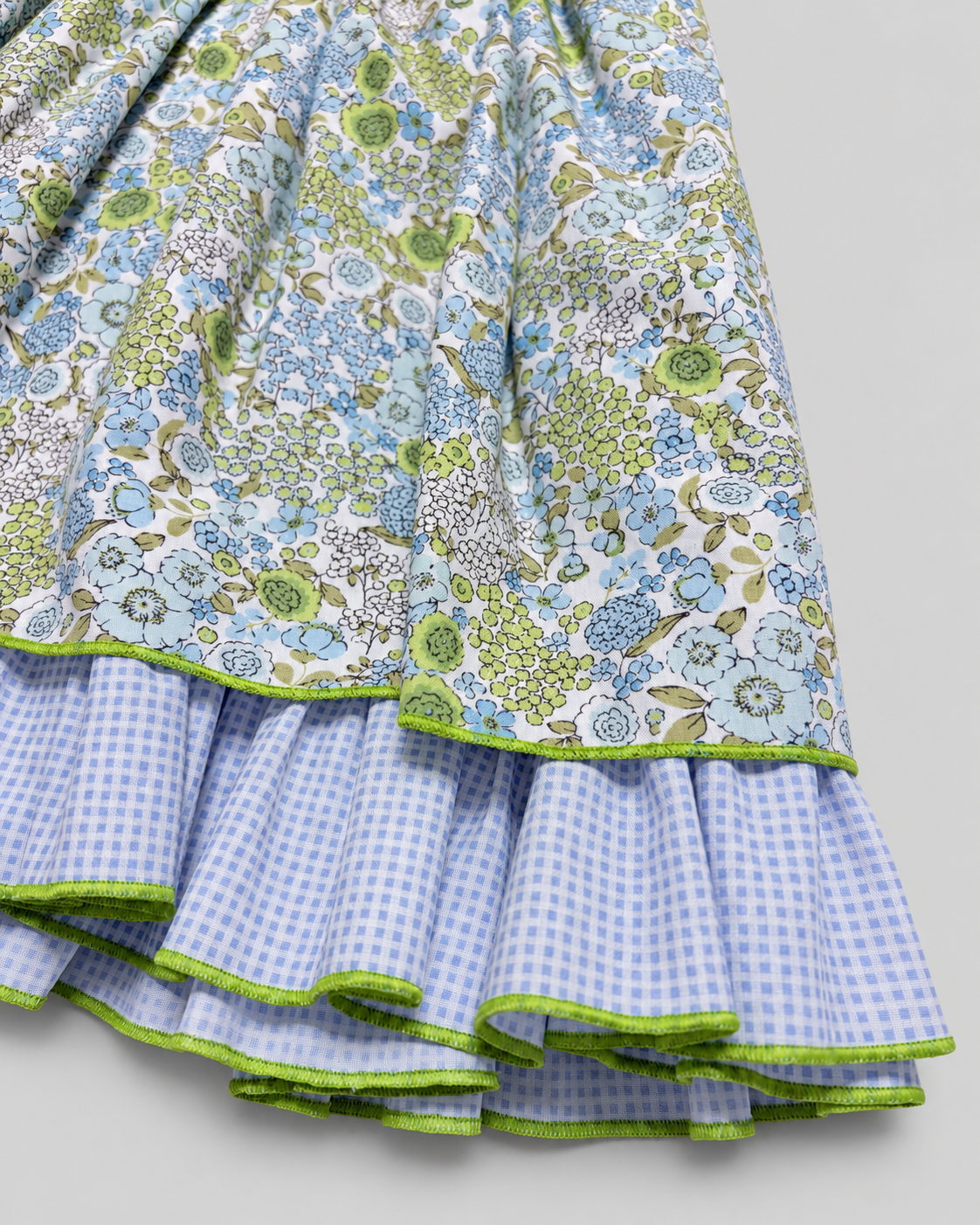 Lucia Green Dress With Green Gingham Petticoat