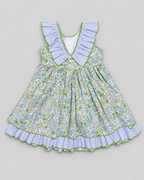 Vestido Verde Lucia con Enagua de Cuadros Verdes