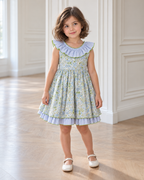 Vestido Verde Lucia con Enagua de Cuadros Verdes