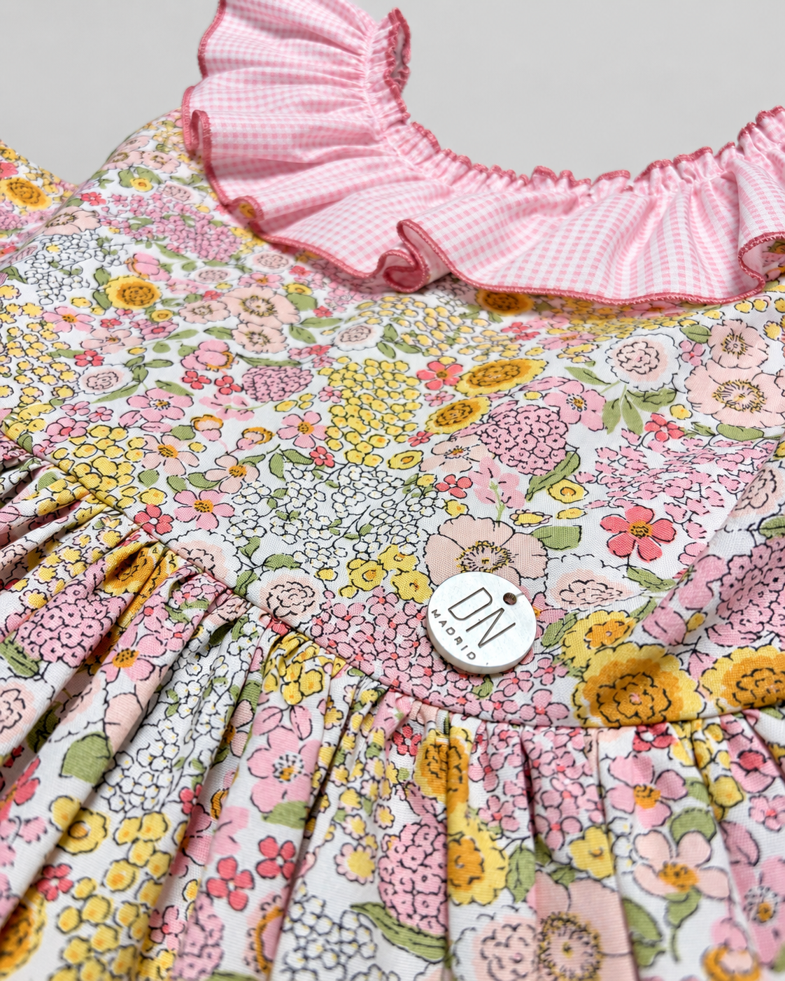 Lucia Pink Dress With Pink Gingham Petticoat