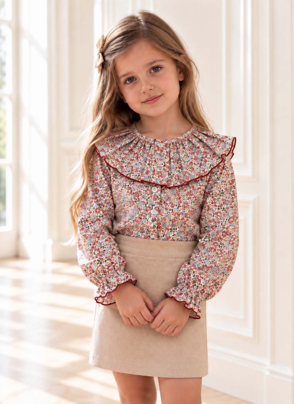 Pink Blouse With Floral Print