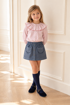 Pink Blouse With Striped Print
